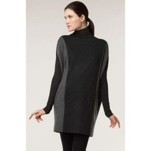 VINCE Wool Sweater Dress Tunic Black Grey Size XS